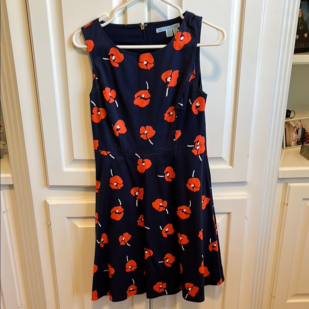 Draper James Orange Sleeveless Scoop Neck Sundress